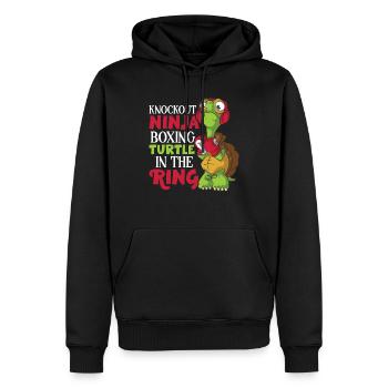 Turtle Boxing Boxring Boxer Handschuhe Boxing Figh - Männer Premium Bio Hoodie - Schwarz - Vorne - Nico (187cm)