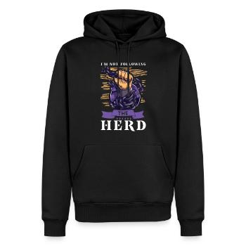 Théories du complot Théoricien du complot Franc-maçon - Sweat à capuche Premium bio Homme - noir - Devant - Nico (187cm)