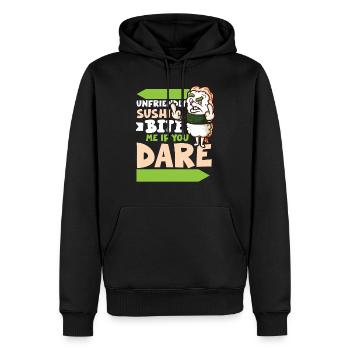 Funny Unhappy Sushi Japanese food Miso-Unhappy - Männer Premium Bio Hoodie - Schwarz - Vorne - Nico (187cm)