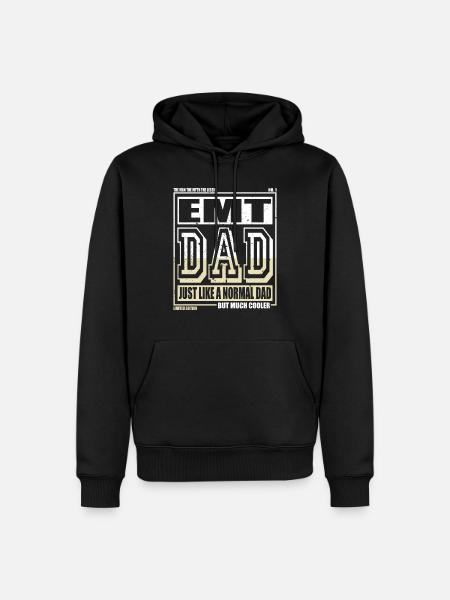 Emt Papa Gift - Men’s Premium Organic Hoodie - black