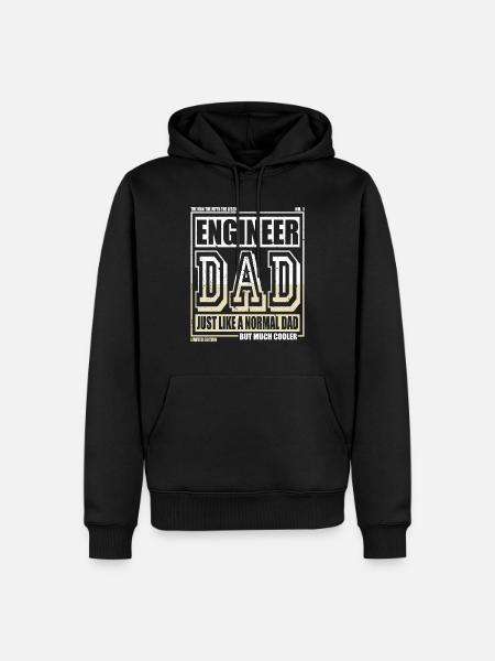 Engineer Daddy Gift - Men’s Premium Organic Hoodie - black