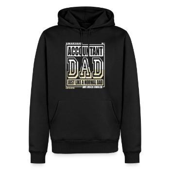 Buchhalter Papa Geschenk - Männer Premium Bio Hoodie - Schwarz - Vorne - Nico (187cm)