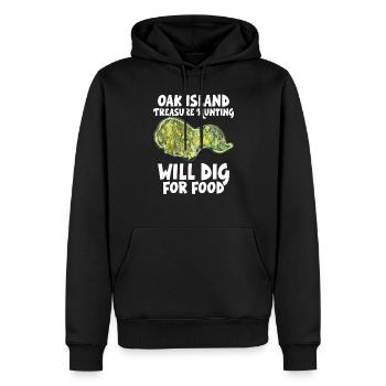 Oak Island / Treasure Hunting Oak Island Mystery - Männer Premium Bio Hoodie - Schwarz - Vorne - Nico (187cm)