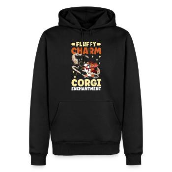 Dog Welsh Corgi Pet Dog Lover Puppy Welsh Dog - Männer Premium Bio Hoodie - Schwarz - Vorne - Nico (187cm)