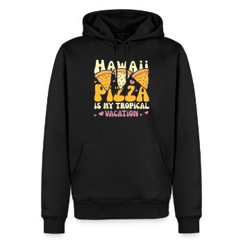 Hawaii Pizza est ma pizza mignonne de vacances tropicales - Sweat à capuche Premium bio Homme - noir - Devant - Nico (187cm)