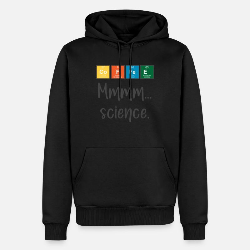 CAFÉ - Mmmm... science - Sweat à capuche Premium bio Homme - noir
