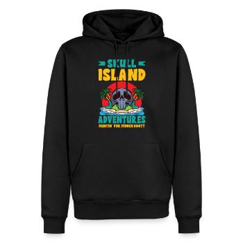 Drôle d’horreur Pirate Bateau Pirate Capitaine Pirate - Sweat à capuche Premium bio Homme - noir - Devant - Nico (187cm)