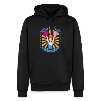Cheerleading Cheer Zitat Fußballstadion Tanz - Männer Premium Bio Hoodie - Schwarz - Vorne - Nico (187cm)