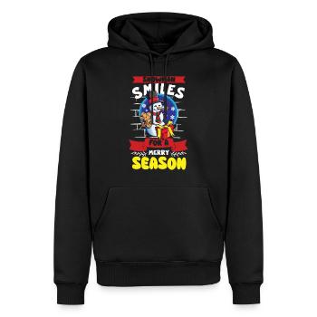 Funny Snowman Season Winter Christmas Snowman Joy - Männer Premium Bio Hoodie - Schwarz - Vorne - Nico (187cm)