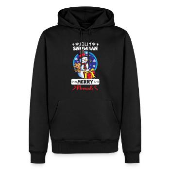 Funny Snowman Season Winter Christmas Snowman Joy - Männer Premium Bio Hoodie - Schwarz - Vorne - Nico (187cm)