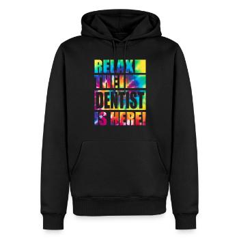 Dentist Lustiger Spruch - Männer Premium Bio Hoodie - Schwarz - Vorne - Nico (187cm)