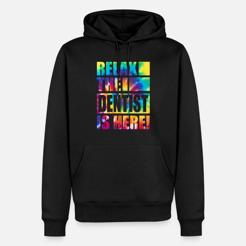 Drôle de dicton de dentiste - Sweat à capuche Premium bio Homme - noir