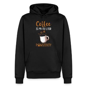 Tierarzt Jobzitat Ein Tierarzt Pfotenkaffee - Männer Premium Bio Hoodie - Schwarz - Vorne - Nico (187cm)