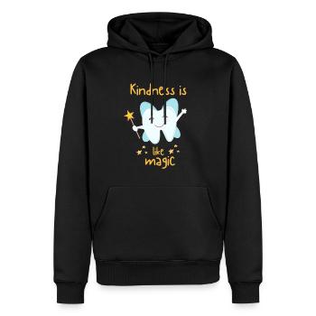 Kindness is like magic cute tooth fairy - Men’s Premium Organic Hoodie - black - Front - Nico (187cm)