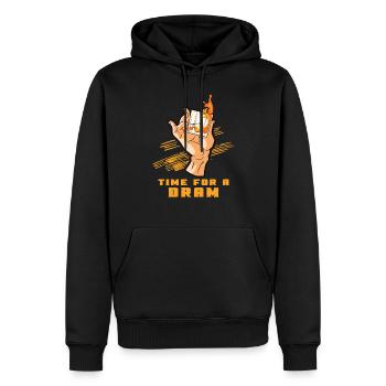 Amateur de whisky Vive le bar à whisky Arôme riche - Sweat à capuche Premium bio Homme - noir - Devant - Nico (187cm)