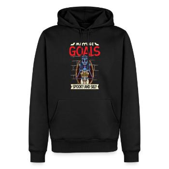 Funny Gothic Goth Wedding Bride Goth Halloween - Männer Premium Bio Hoodie - Schwarz - Vorne - Nico (187cm)