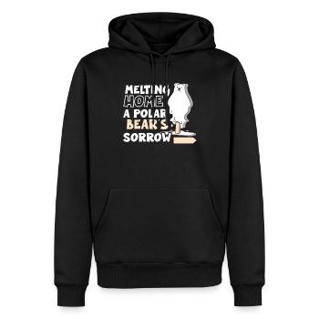 Eisbär Globale Erwärmung Arktische Robbenjagd - Männer Premium Bio Hoodie - Schwarz - Vorne - Nico (187cm)