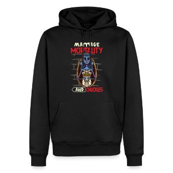 Funny Gothic Goth Wedding Bride Goth Halloween - Männer Premium Bio Hoodie - Schwarz - Vorne - Nico (187cm)