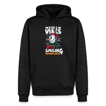 Funny Snowman Season Winter Christmas Snowman Joy - Männer Premium Bio Hoodie - Schwarz - Vorne - Nico (187cm)