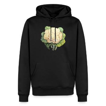 Blumenkohl Gemüse - Männer Premium Bio Hoodie - Schwarz - Vorne - Nico (187cm)