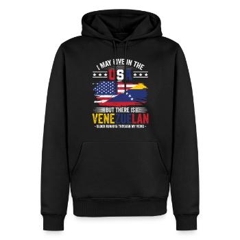 Venezuelan Blood Live USA Südamerika Venezuela - Männer Premium Bio Hoodie - Schwarz - Vorne - Nico (187cm)