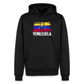 Drapeau du Venezuela Cadeau d’Amérique du Sud - Sweat à capuche Premium bio Homme - noir - Devant - Nico (187cm)