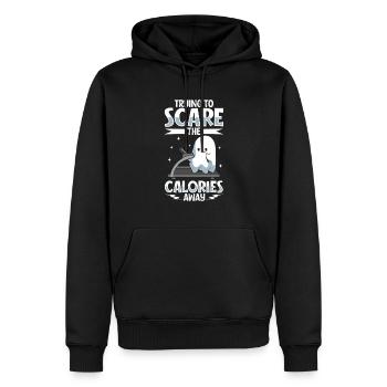 Bodybuilding Powerlifting Gewichtheben Fitness - Männer Premium Bio Hoodie - Schwarz - Vorne - Nico (187cm)