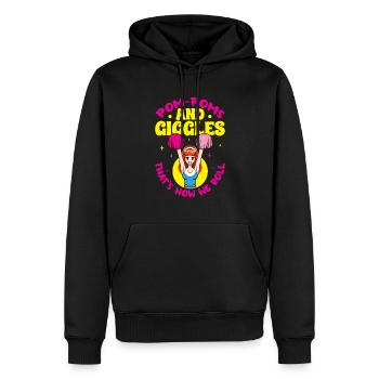 Tenue de pom-pom girl - Sweat à capuche Premium bio Homme - noir - Devant - Nico (187cm)