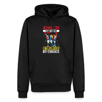 Tenue de pom-pom girl - Sweat à capuche Premium bio Homme - noir - Devant - Nico (187cm)