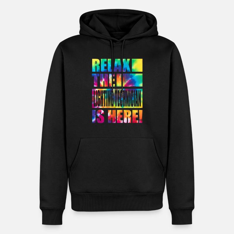 Technicien d’éclairage drôle de dicton - Sweat à capuche Premium bio Homme - noir