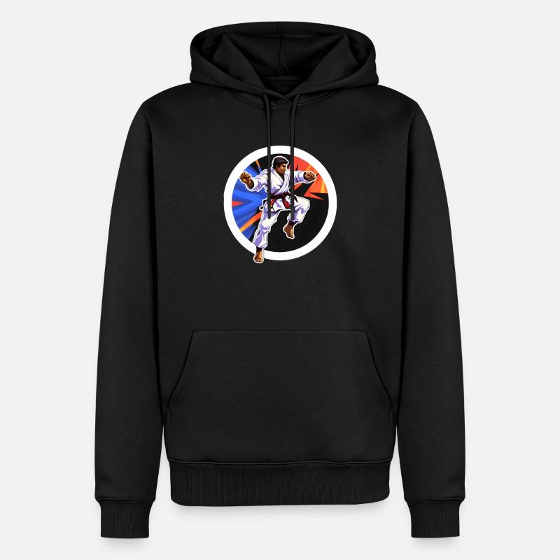 Karate Kampfkunst - Männer Premium Bio Hoodie - Schwarz