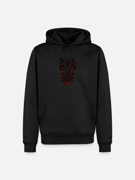Tribal Mask - Men’s Premium Organic Hoodie - black