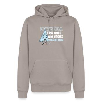 Mysteriöses Verschwindenlassen Im Bermudadreieck - Männer Premium Bio Hoodie - Taupe - Vorne - Nico (187cm)