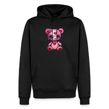Bear Voodoo Goth Esthétique - Sweat à capuche Premium bio Homme - noir - Devant - Nico (187cm)