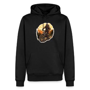 Mountainbike - Männer Premium Bio Hoodie - Schwarz - Vorne - Nico (187cm)