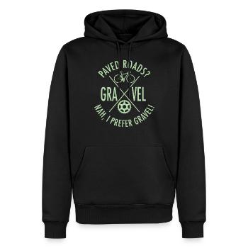 I Prefer Gravel Bike Radfahrer Bikepacking Fahrrad - Männer Premium Bio Hoodie - Schwarz - Vorne - Nico (187cm)