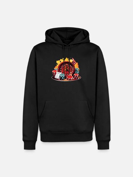 Casino - Men’s Premium Organic Hoodie - black