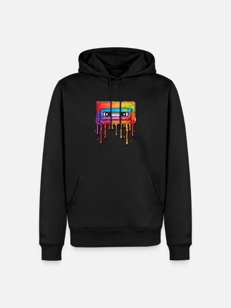 Cassette - Sweat à capuche Premium bio Homme - noir