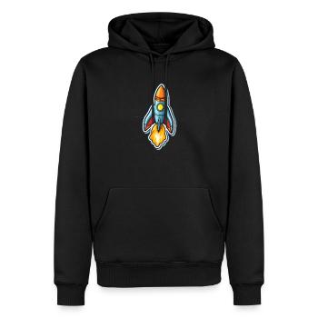 Sorcier - Sweat à capuche Premium bio Homme - noir - Devant - Nico (187cm)