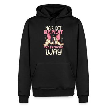 french bulldog english bulldog dog lover bulldog - Männer Premium Bio Hoodie - Schwarz - Vorne - Nico (187cm)