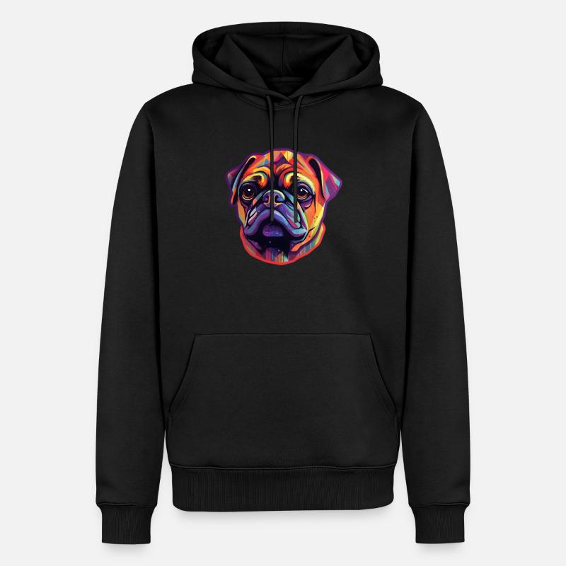 Carlin Couleurs Arc-en-ciel - Sweat à capuche Premium bio Homme - noir