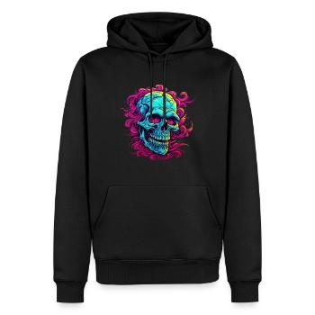 Skull Symphony skull design that catches the eye - Men’s Premium Organic Hoodie - black - Front - Nico (187cm)