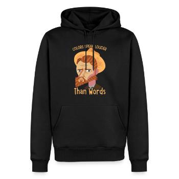 Artiste Peinture Peintre Art Peinture Professeur d’art - Sweat à capuche Premium bio Homme - noir - Devant - Nico (187cm)