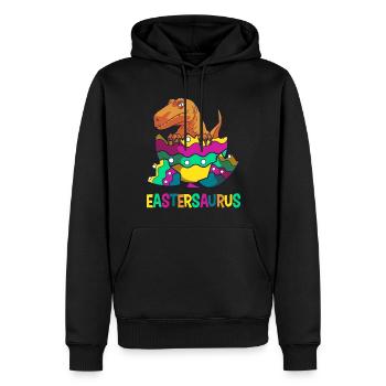 Eastersaurus Easter T-Rex Dinosaur Easter Bunny - Men’s Premium Organic Hoodie - black - Front - Nico (187cm)