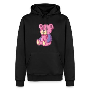 Kawaii Pastell Goth Teddybär Gothic Occult Voodoo - Männer Premium Bio Hoodie - Schwarz - Vorne - Nico (187cm)