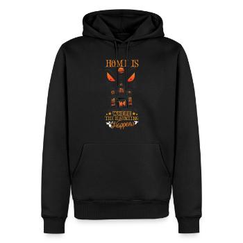 Horror Paranormales Spukhaus Gruseliges Halloween - Männer Premium Bio Hoodie - Schwarz - Vorne - Nico (187cm)
