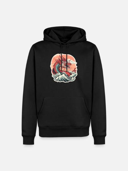 Japanese dragon - Men’s Premium Organic Hoodie - black