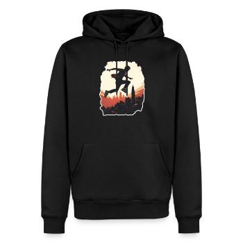 Parkour Freerunning - Männer Premium Bio Hoodie - Schwarz - Vorne - Nico (187cm)