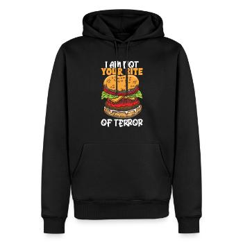 Horror Burger Fastfood Halloween Scary Food Monste - Männer Premium Bio Hoodie - Schwarz - Vorne - Nico (187cm)