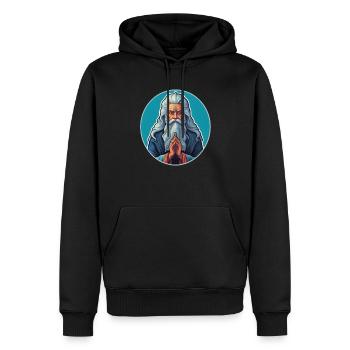 Guru Spiritualität Buddhismus - Männer Premium Bio Hoodie - Schwarz - Vorne - Nico (187cm)